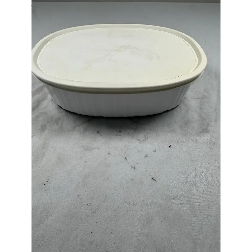 Vintage Corning Ware A-12-B White Casserole Baking Dish 1.8 Liter USA